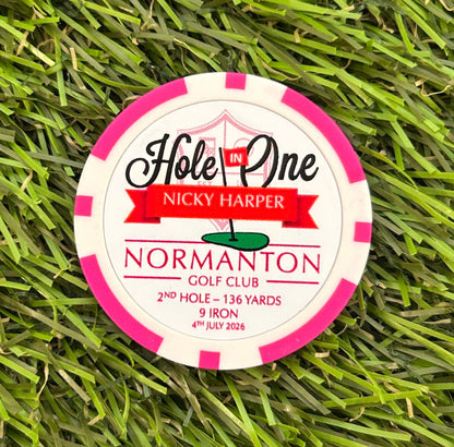 Hole in One Celebratory Poker Chip