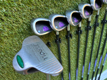 John Letters Graphite Irons, TaylorMade Driver, TaylorMade r7 Wood, EZROLL Putter & Nike Stand Bag