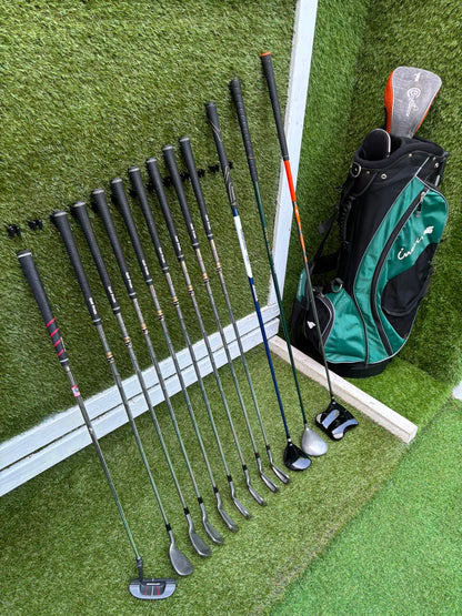 Titleist DCI Irons, Titleist DCI Sand Wedge, Confidence Woods & Inesis Stand Bag