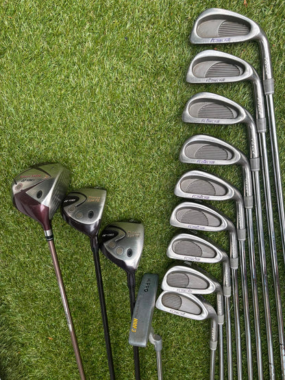Ladies / Teenager Golf Set – Yonex V-Mass Woods, Fazer Flowline HOT-1 Irons & Bullet Stand Bag