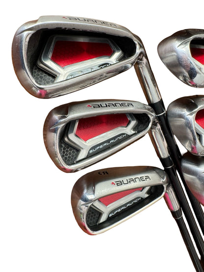 Taylormade Burner Superlaunch Irons 5-PW & Gap Wedge Graphite Stiff Shafts R/H Fast Delivery