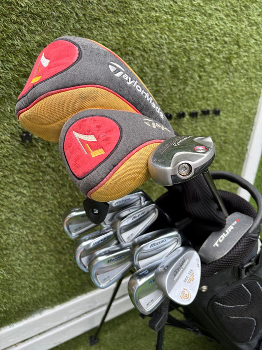 🔥 Mizuno MP-30 Forged Irons, TaylorMade r7 Woods, Cleveland 588 Wedge & R9 Stand Bag