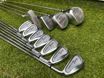 Unused and Boxed Dyna-Tech “Tech Force” Full Golf Set (5–SW) + Driver, 3 Wood, Hybrid + Bag