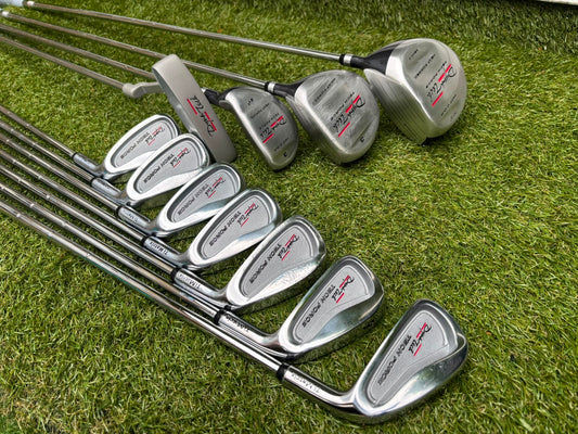 Unused and Boxed Dyna-Tech “Tech Force” Full Golf Set (5–SW) + Driver, 3 Wood, Hybrid + Bag