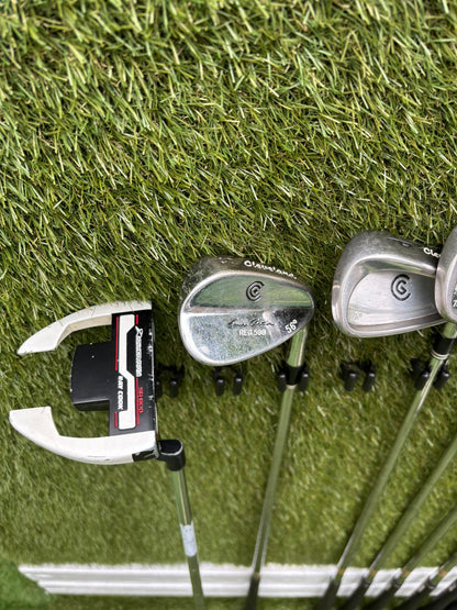 Cleveland Complete Golf Set – TA6 3–PW Irons, Ti460 Driver, Steel 15° Wood, HALO Hybrid & Cart Bag