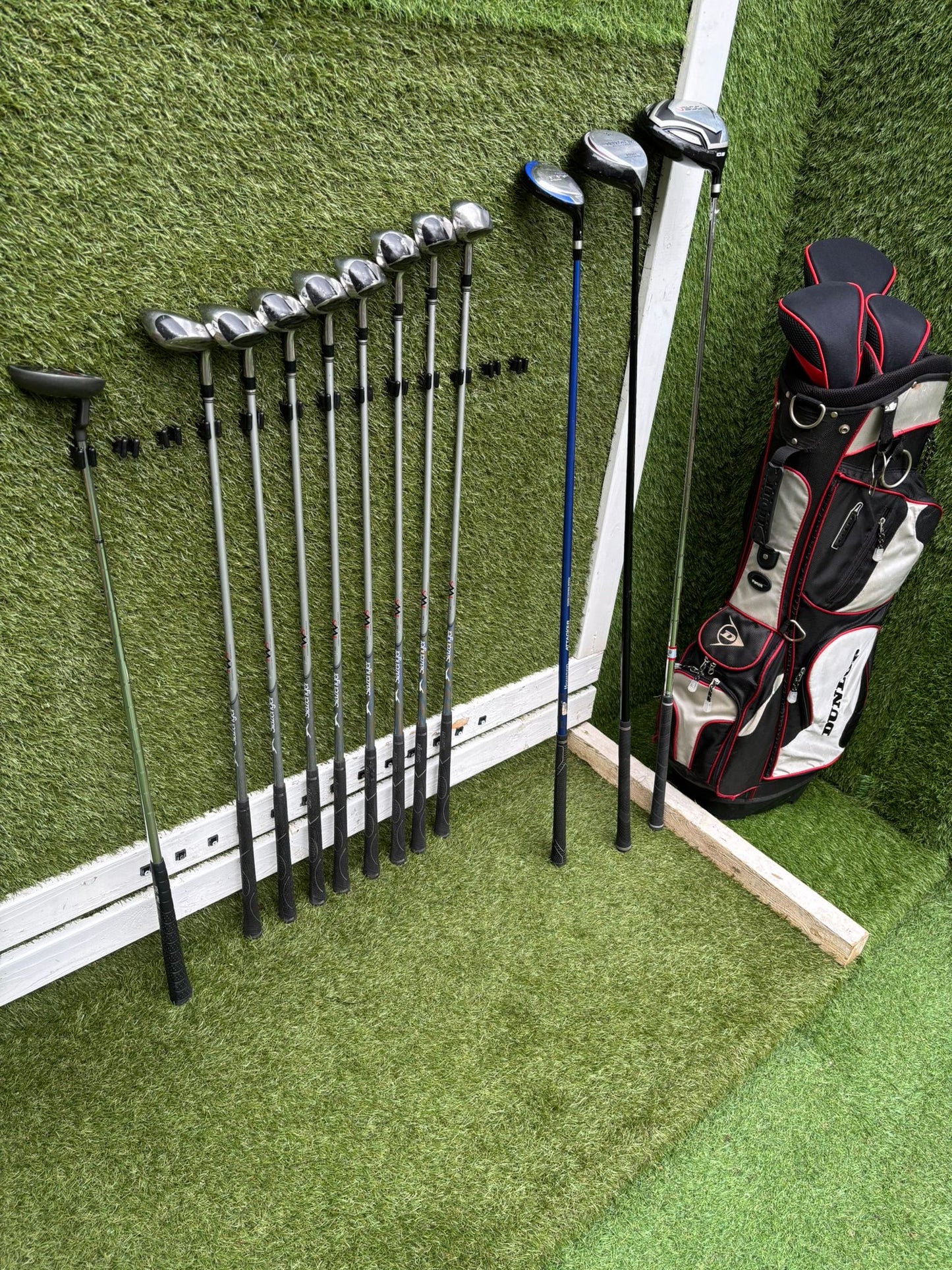 Slazenger Big Ezee Iron-Wood Golf Set V300 Driver Hybrid Stand Bag Free P&P