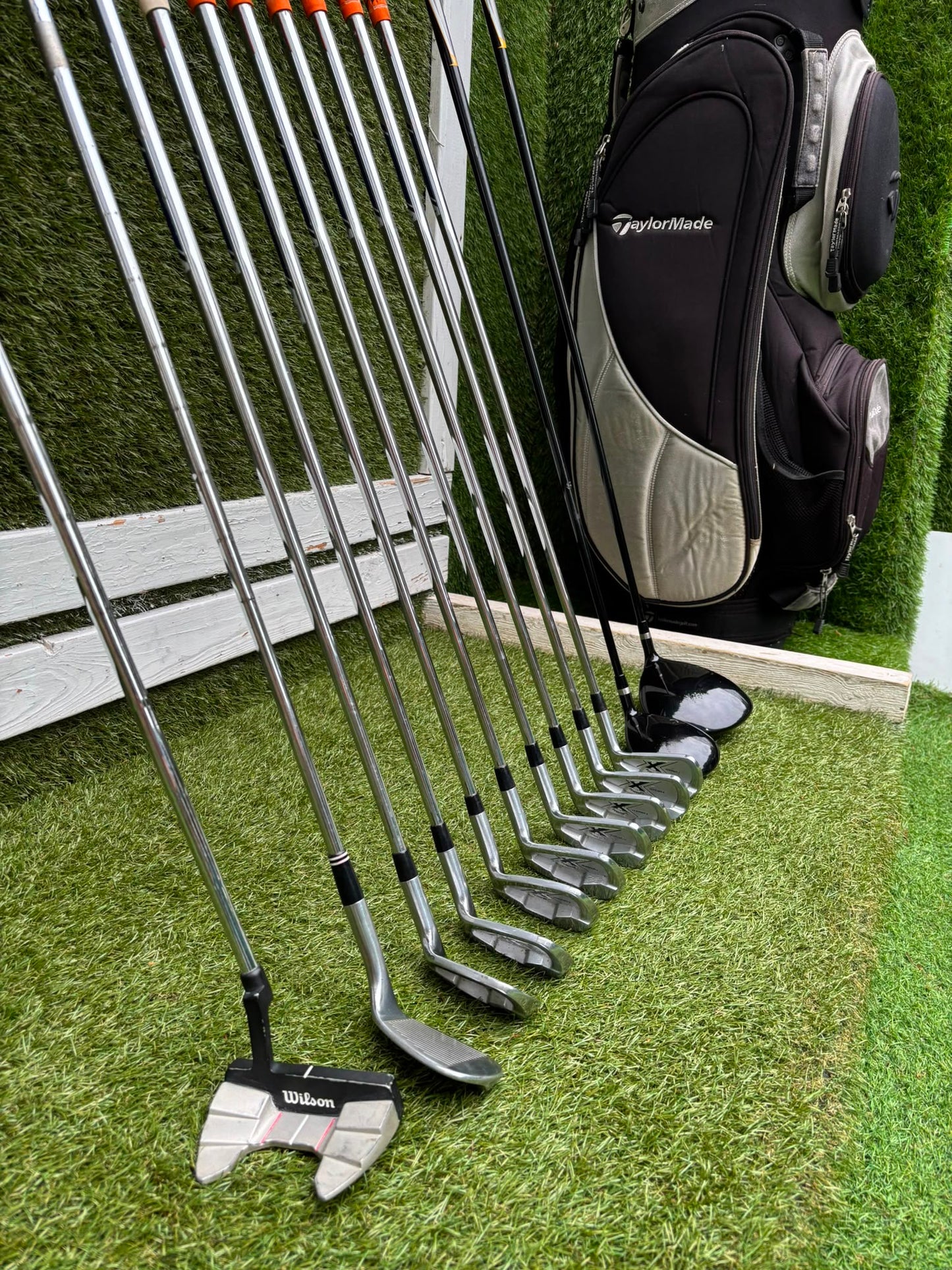 Callaway X Forged Irons, Callaway Warbird Woods, Cleveland CG16 Wedge & TaylorMade Cart Bag