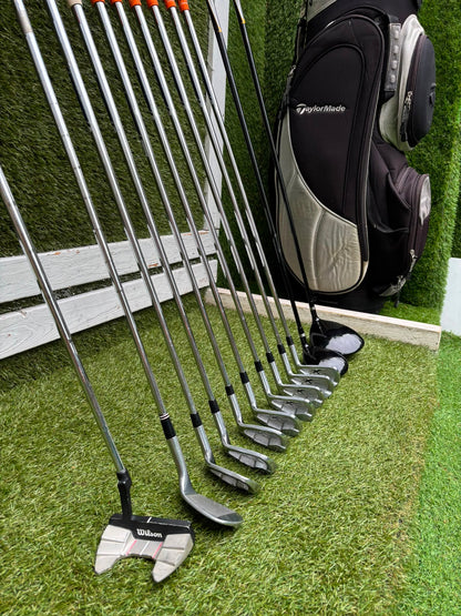 Callaway X Forged Irons, Callaway Warbird Woods, Cleveland CG16 Wedge & TaylorMade Cart Bag