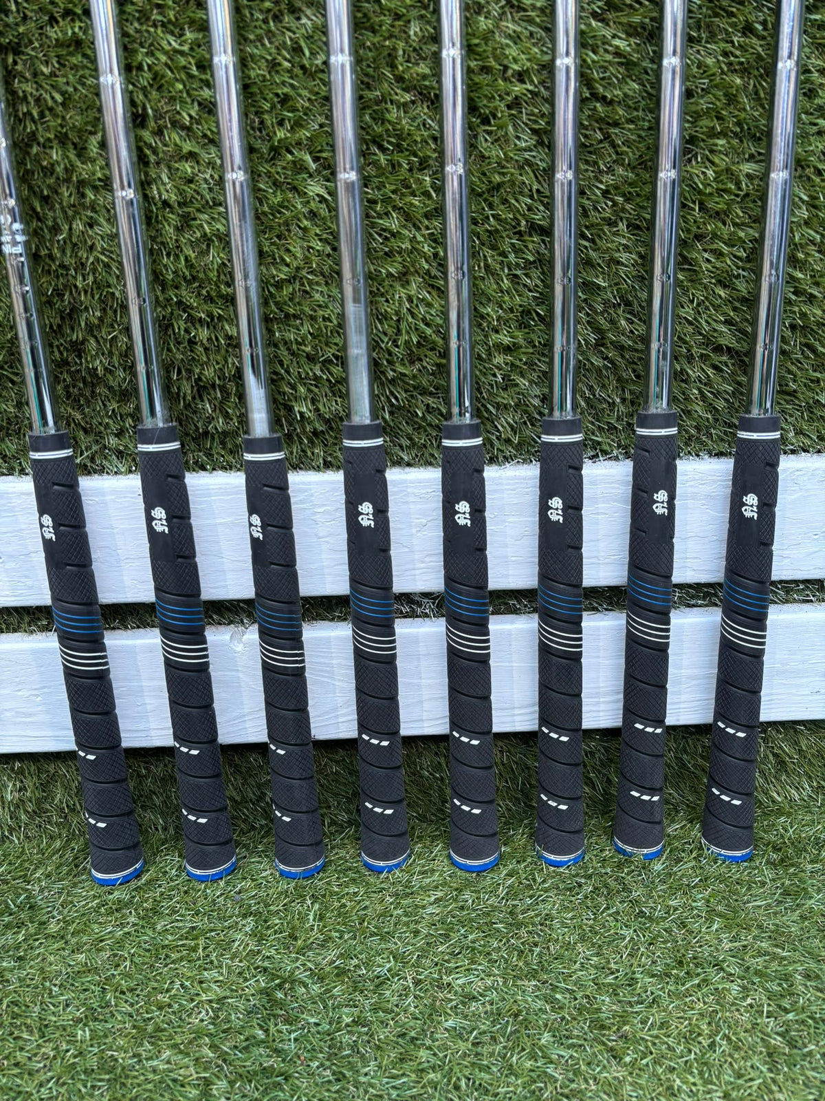 PING S59 4–PW Irons, Tour-W 52° Wedge, Cleveland HiBore Driver, Cobra 5 Wood, Mizuno Hybrid, MacGregor Putter & Stand Bag