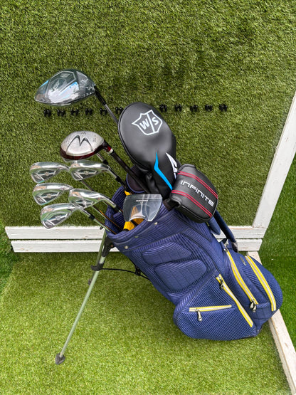 Brand New Wilson Staff D7 XS Golf Set, Brand New Driver & Irons, Brand New Infinite Bucktown Putter, Premium OUUL Stand Bag