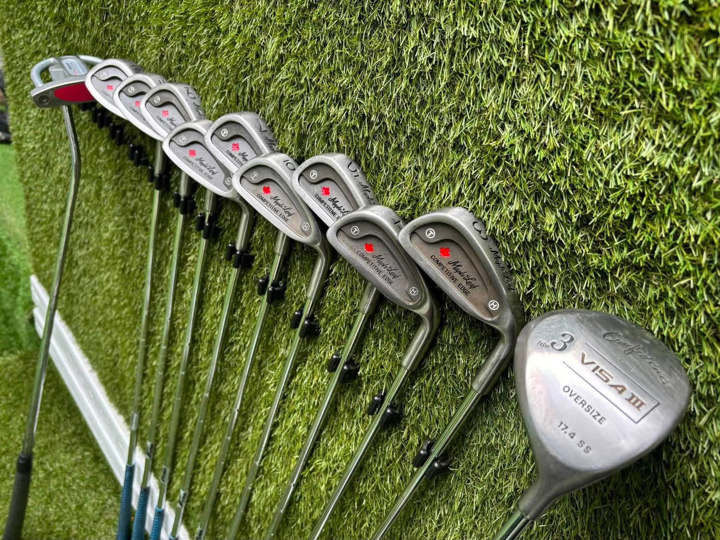 Maple Leaf Competitive Edge Irons + King Cobra Driver, 3 Wood, Zucci Putter & PowaKaddy Bag