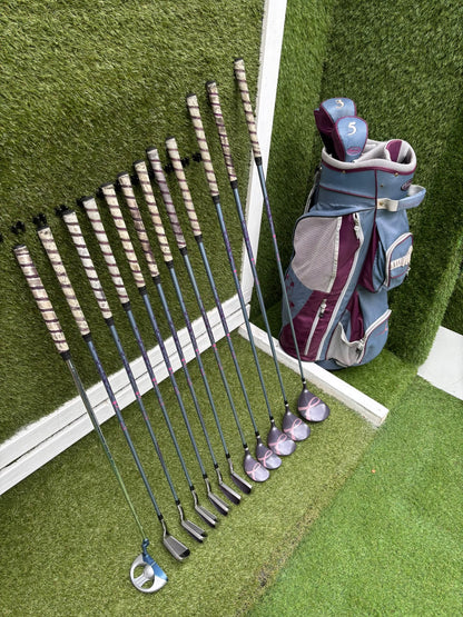 Wilson Hope LX Ladies Complete Golf Set – Matching Woods, Hybrids, 6–SW Irons, Putter & Wilson Bag