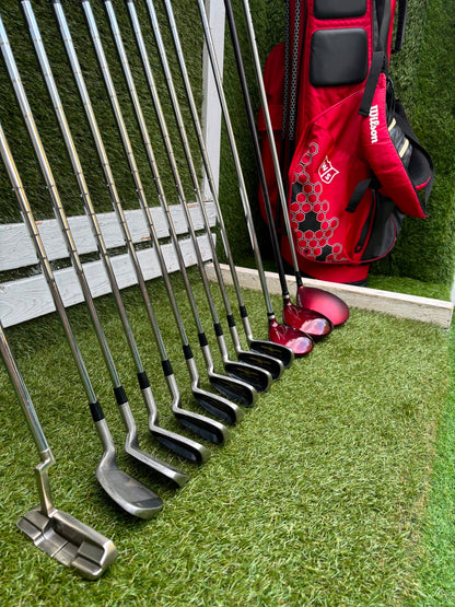Wilson ProStaff Oversize Irons, Wilson Staff D300 Driver, Wilson Deep Red Woods & Wilson Stand Bag