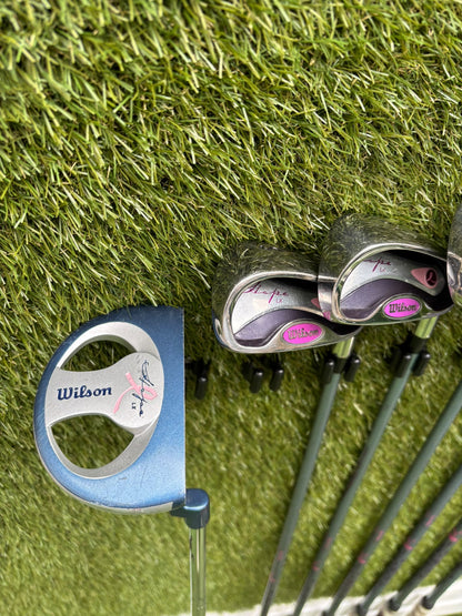 Wilson Hope LX Ladies Complete Golf Set – Matching Woods, Hybrids, 6–SW Irons, Putter & Wilson Bag