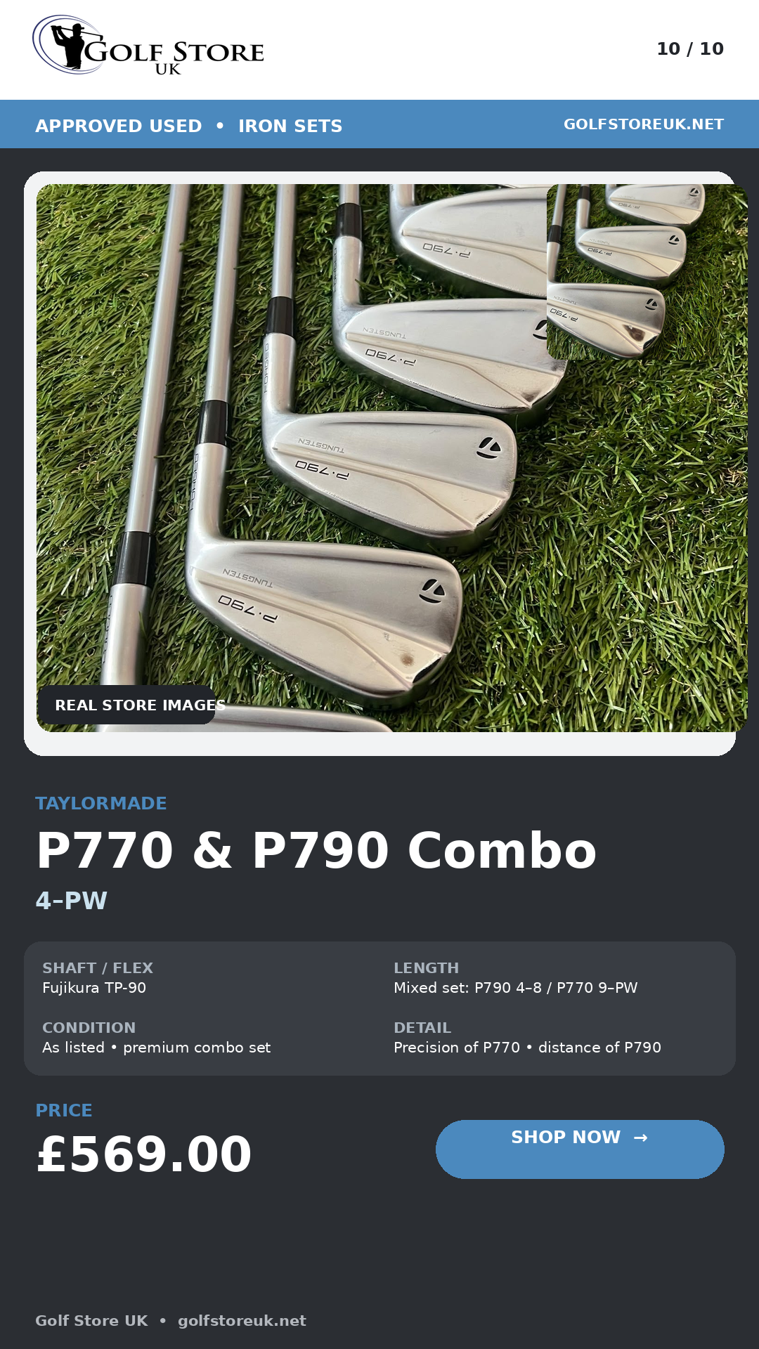 TaylorMade P770 & P790 Combo Irons (4-PW)
