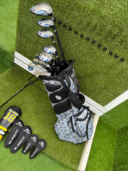 Cobra FLY-XL Complete Golf Set, Matching Woods, Hybrids, Irons & Cobra Ultralight Pro Stand Bag