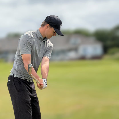 Aether Tech Charcoal Men's Golf Polo Shirt