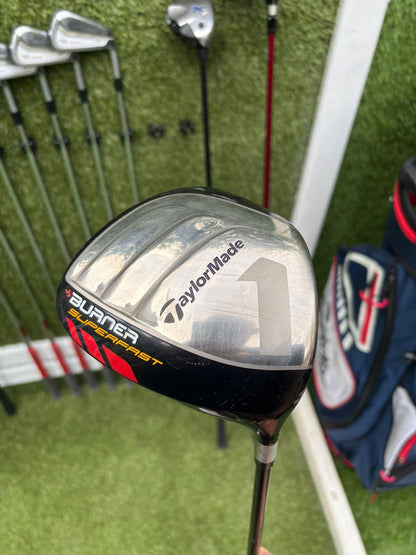 TaylorMade Tour Preferred MC Irons (4–PW) + Burner Driver, R9 Fairway, Callaway Hybrid, Ping Cadence Putter & TaylorMade Bag