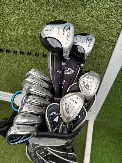 RAM Concept SG Full Golf Set 5–SW + 460cc Driver, Hybrids, Putter & Cart Bag