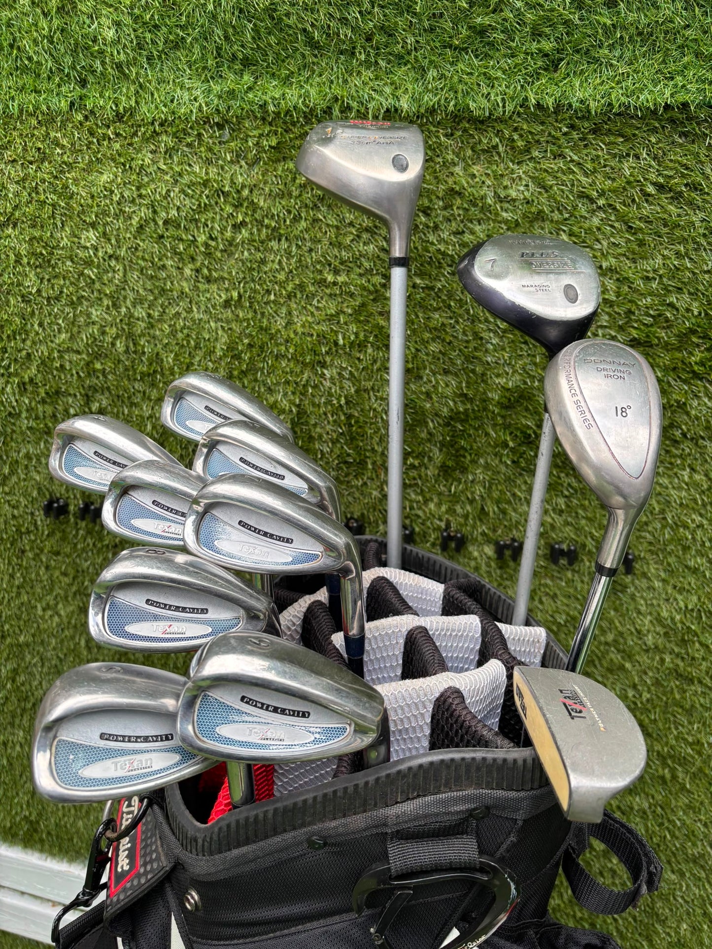 Texan Power Cavity Golf Complete Set & Titleist Bag - PLEASE  READ THE DESCRIPTION ABOUT THE BAG!!