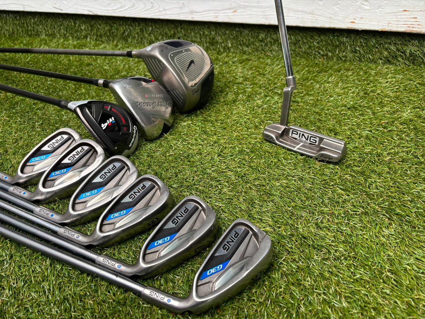 Ping G30 Graphite Irons 6-U, TaylorMade M4 Rescue, Nike SQ Driver & Callaway Stand Bag Stunning Set