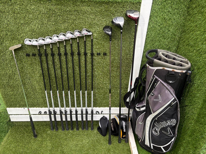 Dunlop MAX Irons + Wilson Deep Red Driver + St Andrews 3 Wood + Inesis Hybrid + Callaway Stand Bag – 13 Clubs