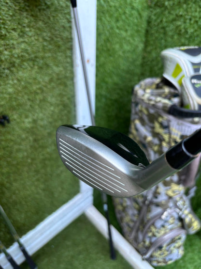 MacGregor V-Foil M565 Irons, Ping Driver, Ping Hybrid, TaylorMade Putter & Premium OUUL Camouflage Stand Bag