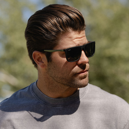 JACOB Rectangular Classic Men's Sunglasses in Jade Black by WMP Eyewear