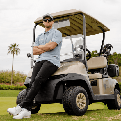 ACE Square Men's Golf Sunglasses in Indigo Blue Grain by WMP Eyewear