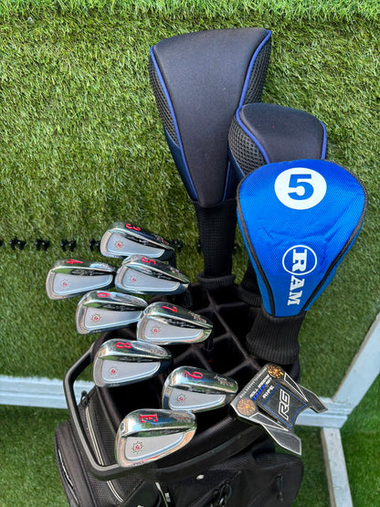 Ben Hogan Apex Edge Pro Forged Golf Set | Cobra FLY-XL Driver | Rife RG7 Putter | PING Traverse Cart Bag