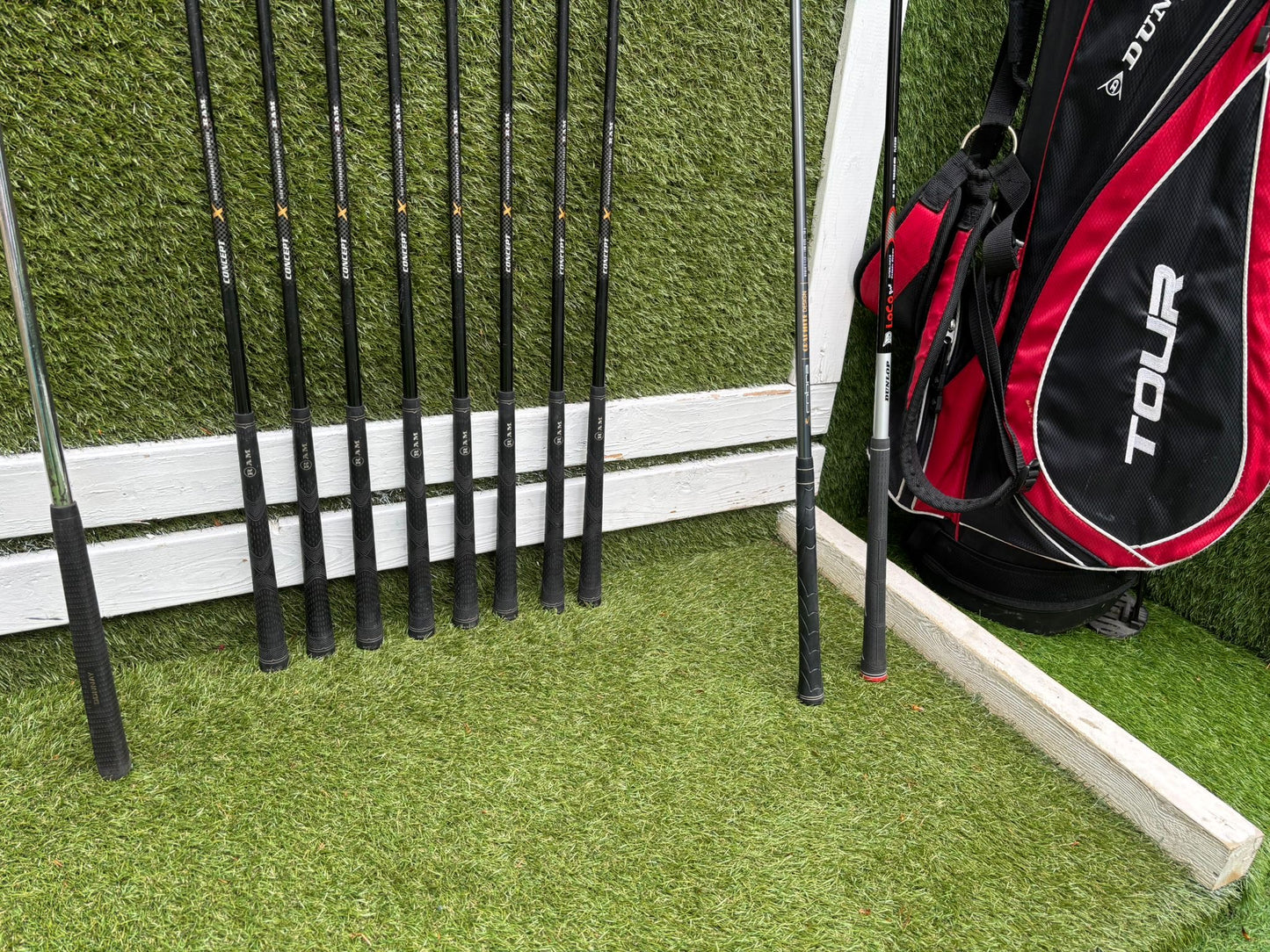 RAM X Concept Graphite Irons, Cobra SS 5 Wood & Dunlop Stand Bag Golf Set