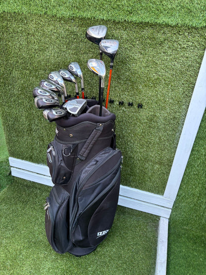 Hippo XXL Iron Set + TaylorMade r7 Rescue Hybrid + Integra Driver + Izzo Stand Bag
