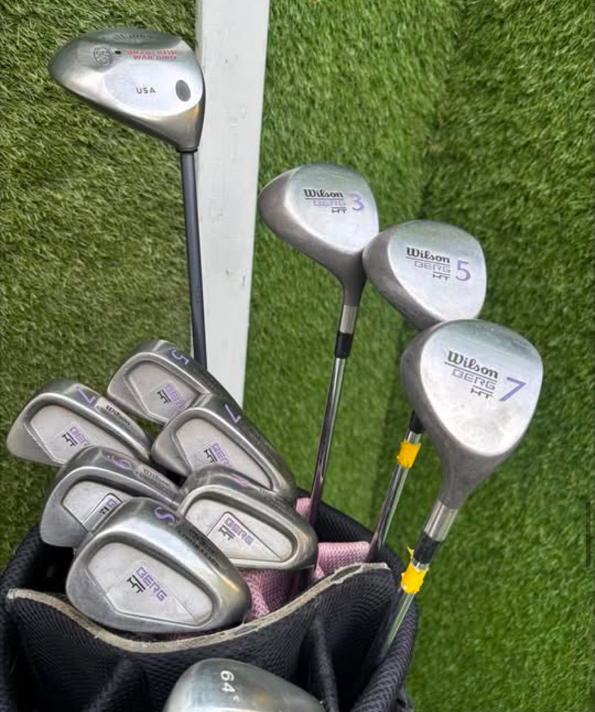 Wilson Berg HT Ladies Golf Set with Callaway Big Bertha War Bird Driver & Cart Bag Free P&P