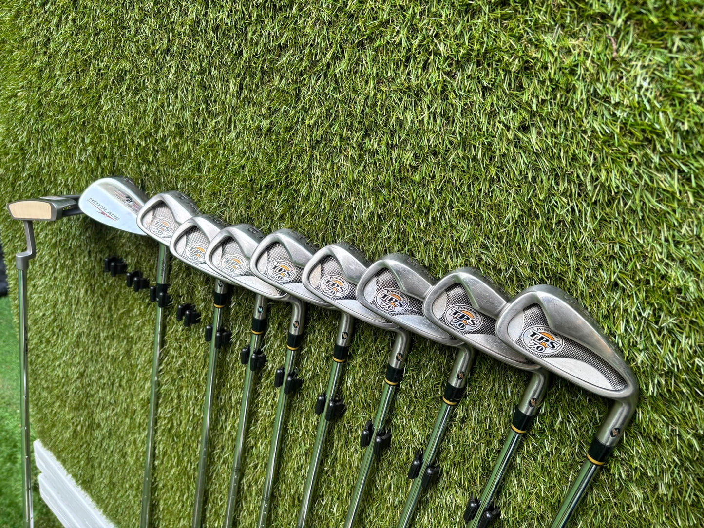 PowerBilt TPS 7.0 Irons, Cobra Driver, Slazenger 3 Wood & TaylorMade Cart Bag – Complete Golf Package