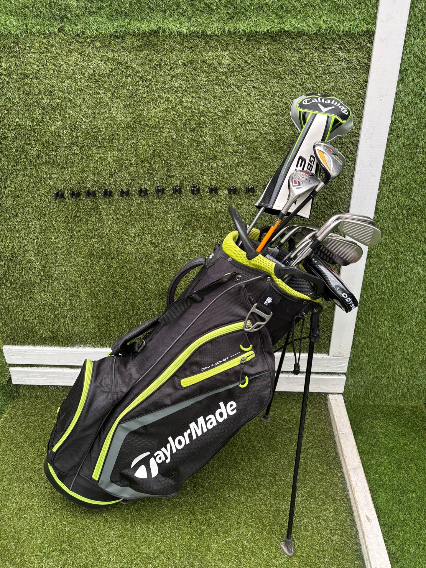 Callaway GBB Epic Adjustable Driver + TaylorMade Burner Irons (4–SW) + Ping i15 Hybrid + r7 Draw 5 Wood + Odyssey Marxman Putter