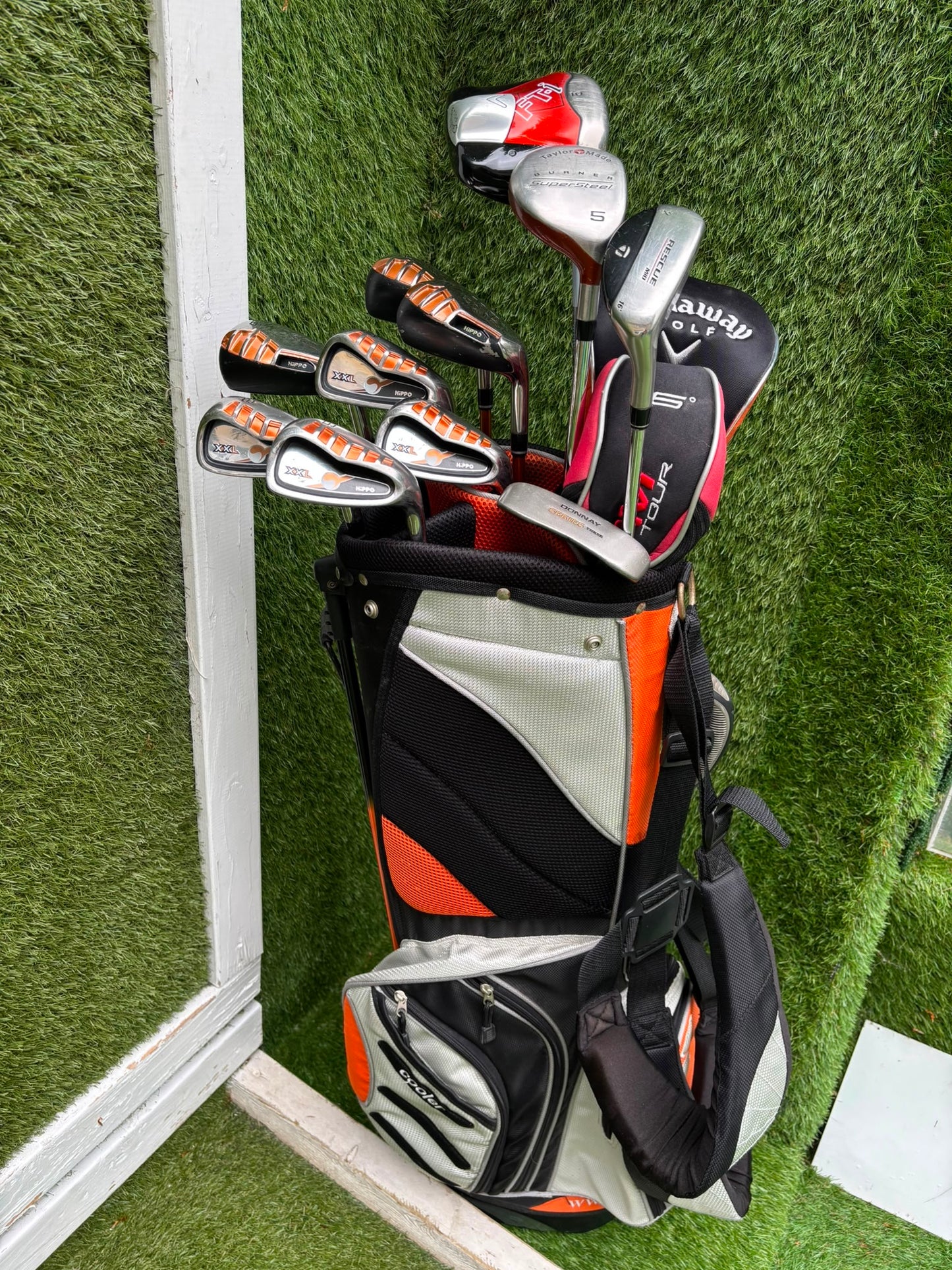 Hippo XXL Golf Set with Callaway FT-i Draw Driver, TaylorMade Rescue & Hex Stand Bag