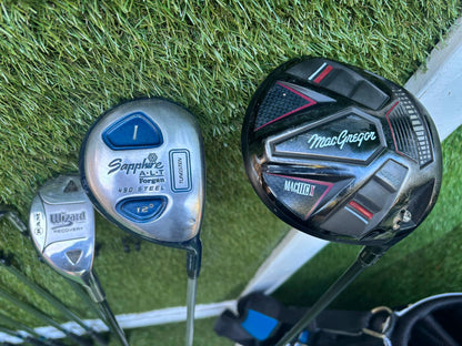 Ben Sayers M7 Golf Set with MacGregor MacTec X Driver, RAM Hybrid & John Letters Stand Bag