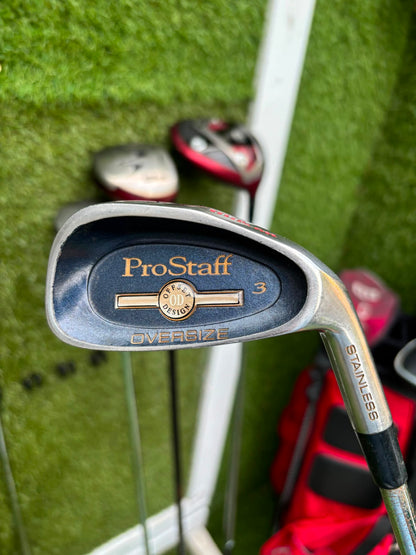 Wilson ProStaff Oversize Irons, Wilson Staff D300 Driver, Wilson Deep Red Woods & Wilson Stand Bag
