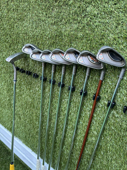 🔥 Ping G10 Irons (5–SW) + Cobra Driver + Ping G15 3 Wood + TaylorMade Hybrid + PowaKaddy Dri Waterproof Bag