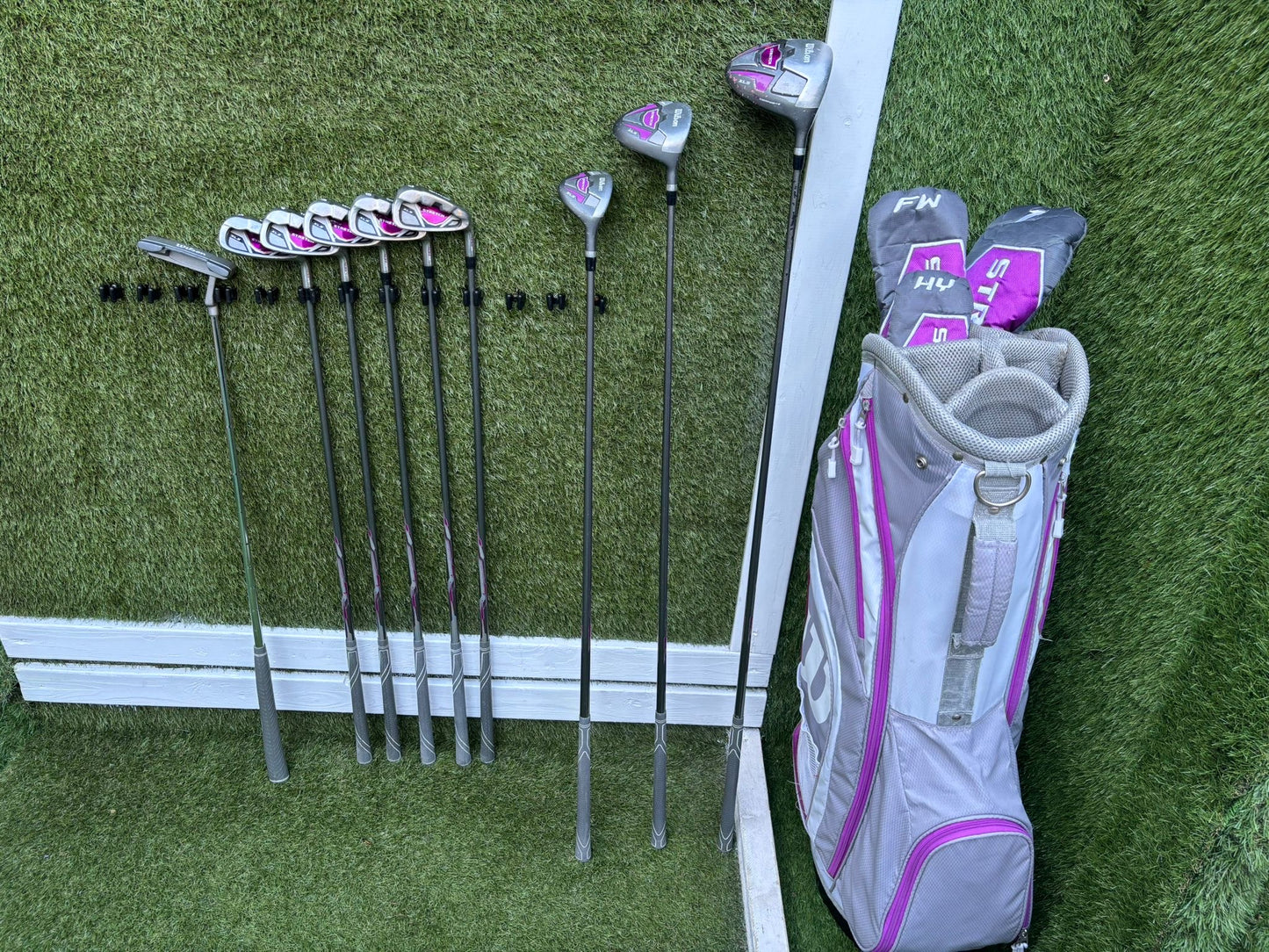 🔥 Wilson Stretch XLS Ladies Set (7–SW) + Driver / 5 Wood / Hybrid + Matching Bag