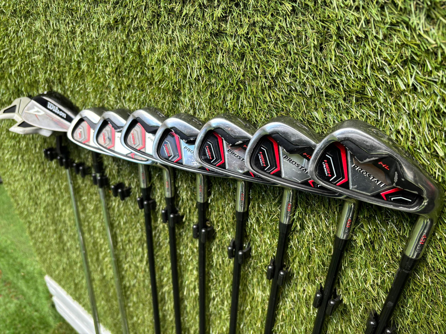 Wilson ProStaff HL Graphite Golf Set + Deep Red Woods & Wilson Deep Red Stand Bag