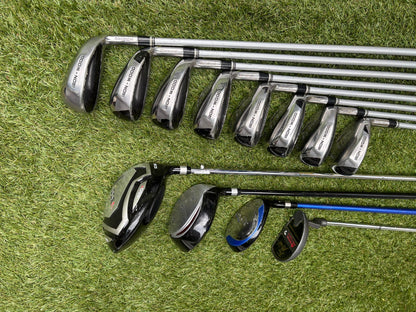 Slazenger Big Ezee Iron-Wood Golf Set V300 Driver Hybrid Stand Bag Free P&P