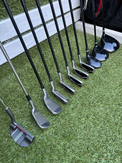 🔥 Wilson 1200 Plus Irons (5–SW) + Driver / 3 Wood / Hybrid + Cleveland Wedge + Waterproof Sun Mountain Bag