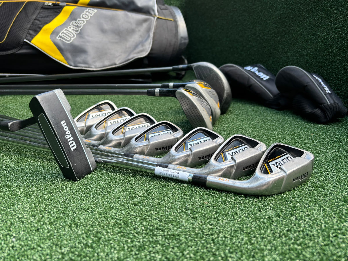 Wilson Ultra High Launch Complete Golf Set – 5–SW Irons, Matching Woods, Putter & Wilson Stand Bag