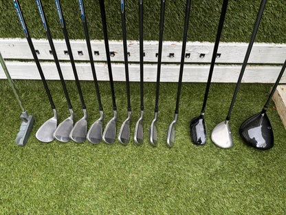 John Letters Trilogy T5 Graphite Iron Set + Woods & Motocaddy Bag