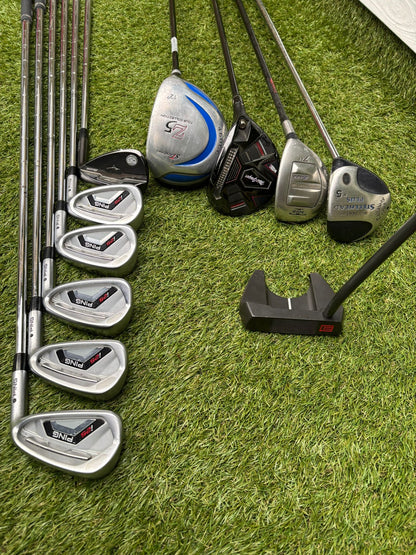Ping i25 Irons, EVNROLL ER5 Putter, Mizuno S18 56°, Mizuno Zoid Hybrid, Mixed Woods & J.Lindeberg Stand Bag – 11 Clubs