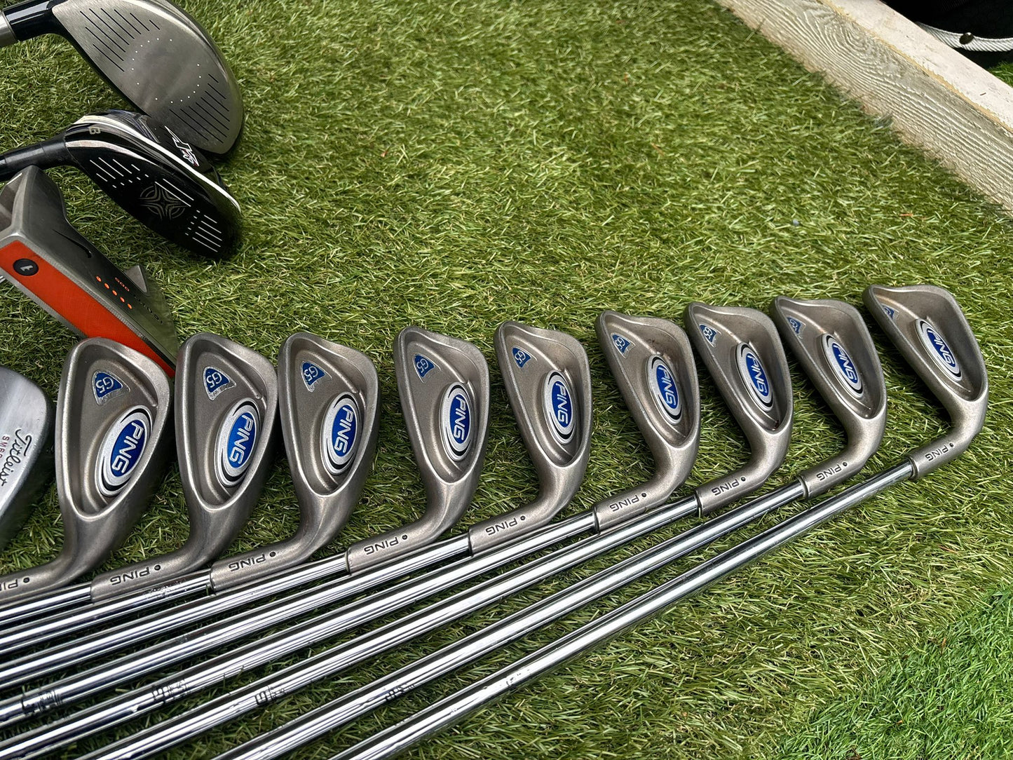 PING G5 Irons, Callaway XR 5 Wood, Nike SQ Dymo Driver, Vokey Wedge & Brand New Waterproof Stand Bag Golf Set