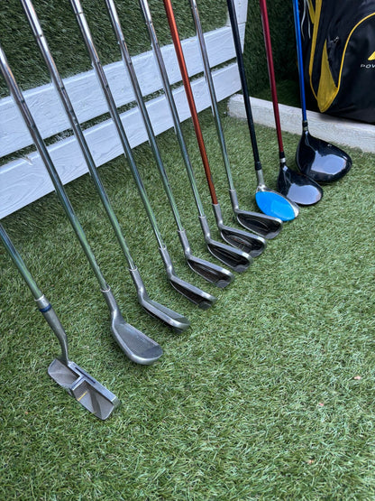 🔥 Ping G10 Irons (5–SW) + Cobra Driver + Ping G15 3 Wood + TaylorMade Hybrid + PowaKaddy Dri Waterproof Bag