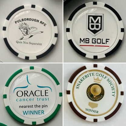 Personalised Poker Chips - Golf Society - Stag - Trips Away - Golf Day