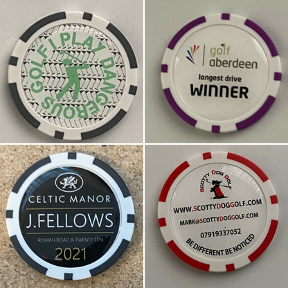 Personalised Poker Chips - Golf Society - Stag - Trips Away - Golf Day